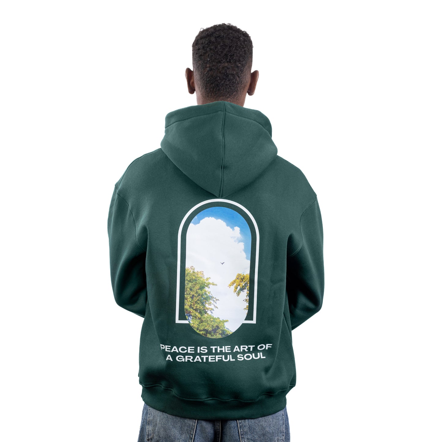 ( Dark Green ) Peace Hoodie